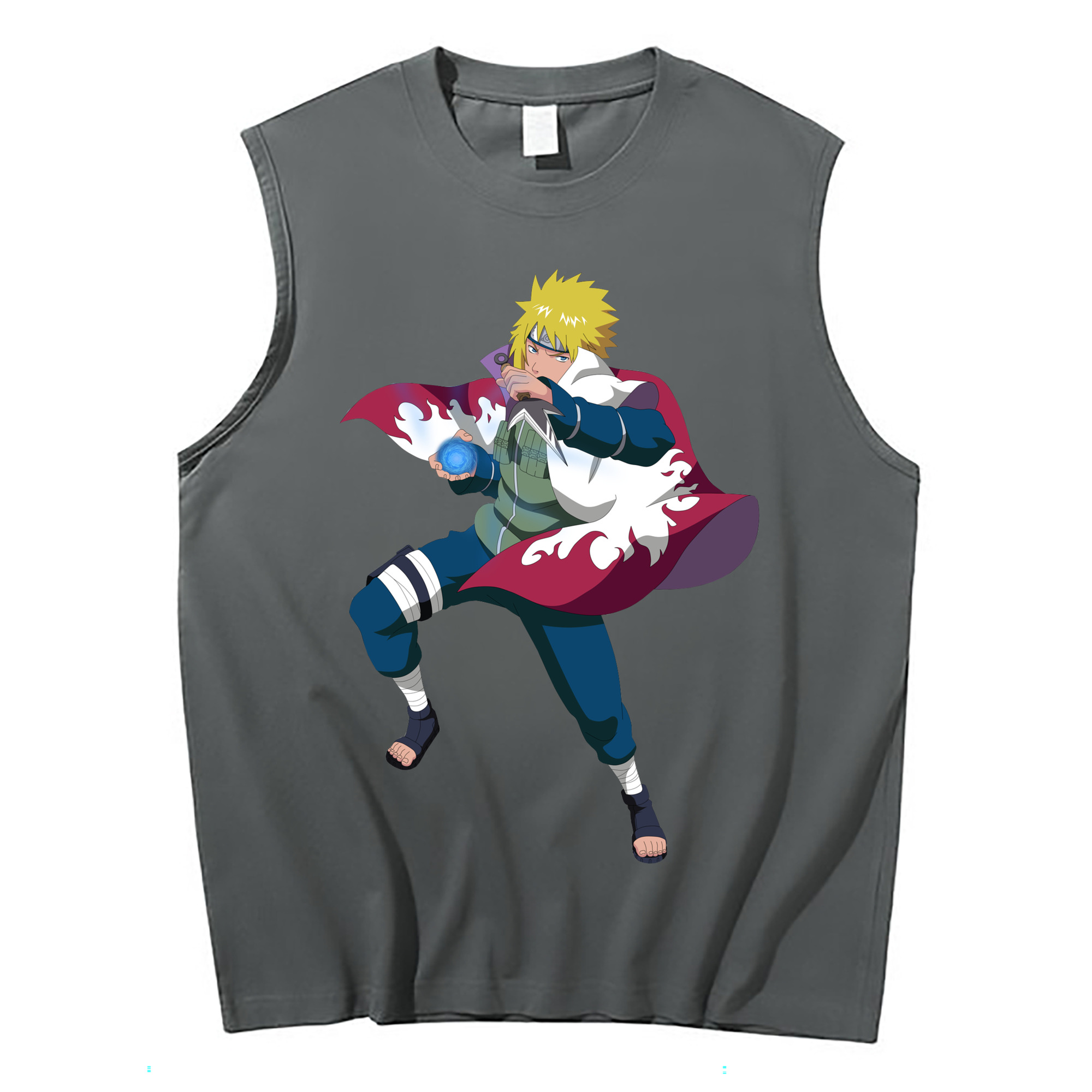 （画像用） NARUTO -ナルト- 波風 ミナト Namikaze Minato コットン100％タンクトップ（フロントプリント）